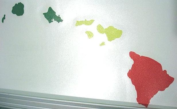 CHOICE 3-TONE RASTA REGGAE HAWAIIAN ISLANDS CHAIN VINYL CAR HOME DECAL STICKER