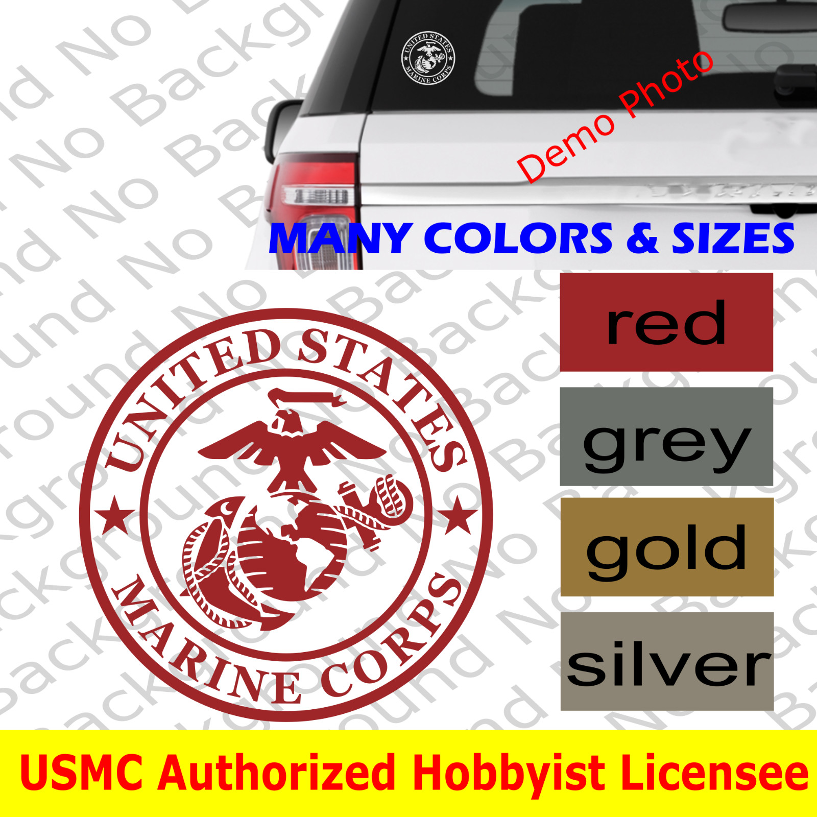 USMC EGA Marines Vinyl Die Cut Decal Sticker for Semper Fi Veteran Retired AY47
