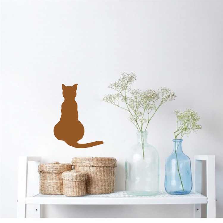 Cat Looking Out Wall Decal Wallpaper Kitten Sitting Window Removable Design, b28