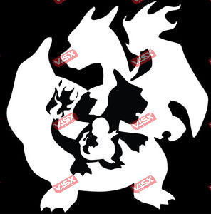 charizard pokemon go pikachu fire dragon anime game bumper sticker decal vinyl