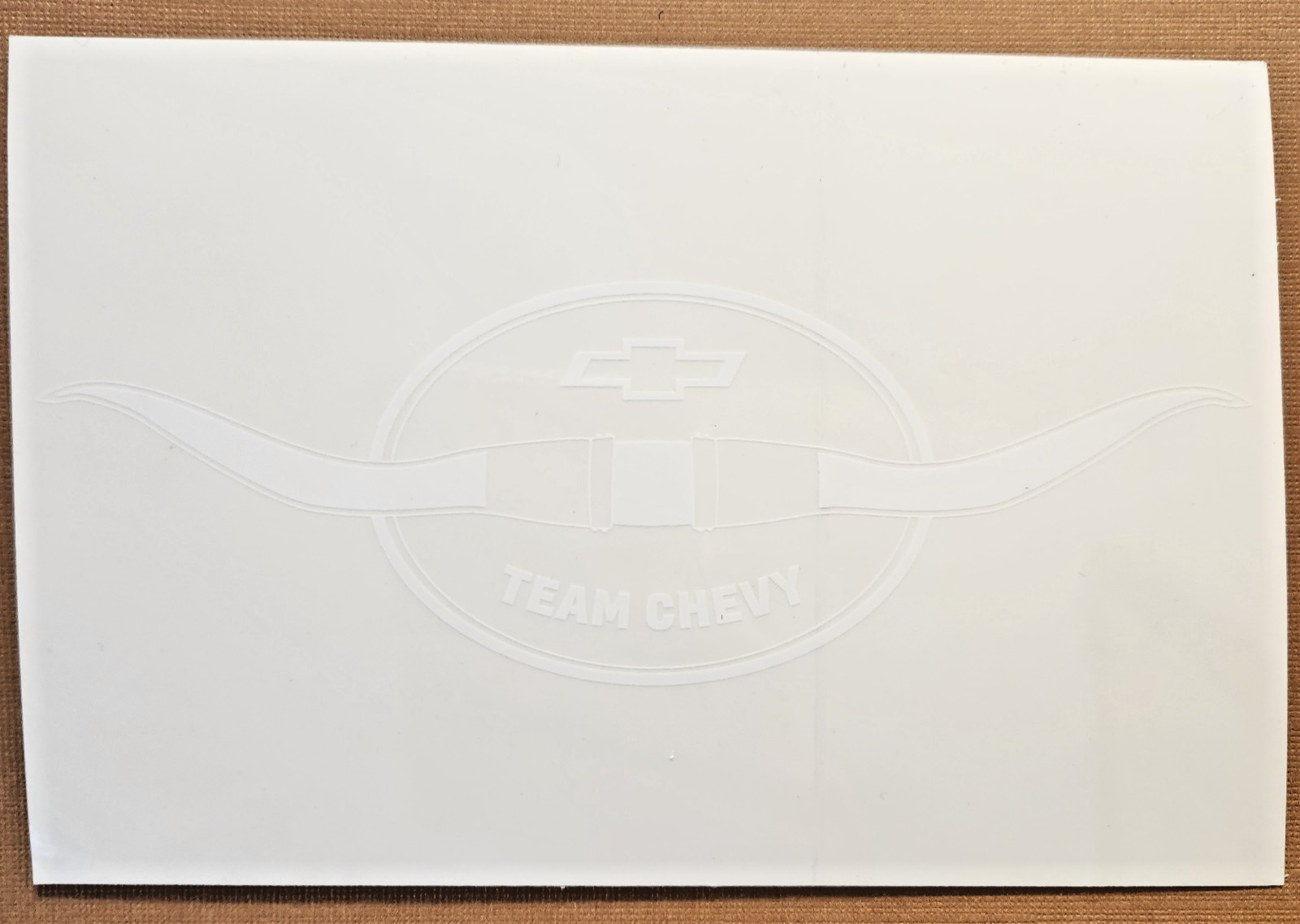 Team Chevy Truck Decal Sticker Bowtie Logo Steer Horns Window Graphic White 4×6"