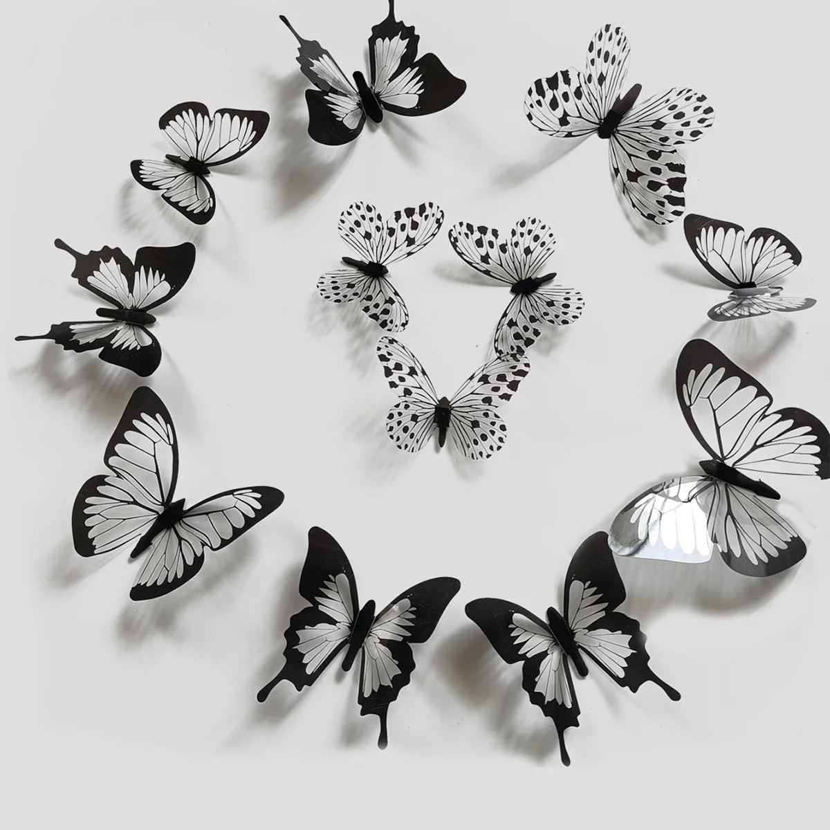 12/24pcs Butterfly Sticker 3D Wall Decoration for Living Room & Bedroom Stickers