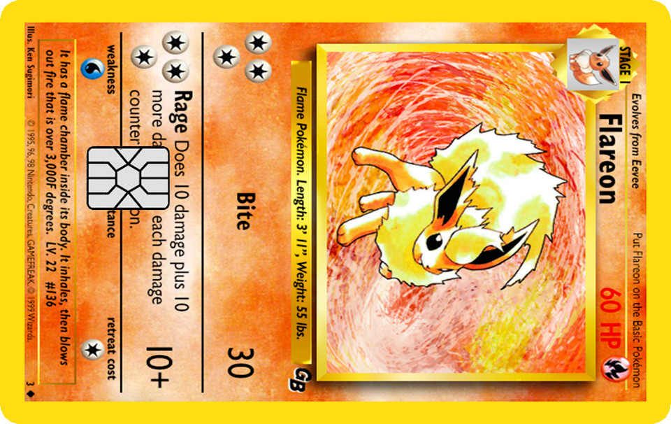 Pokémonster Card Collection Credit Card Skin / Wrap Decal Pre-Cut Sticker