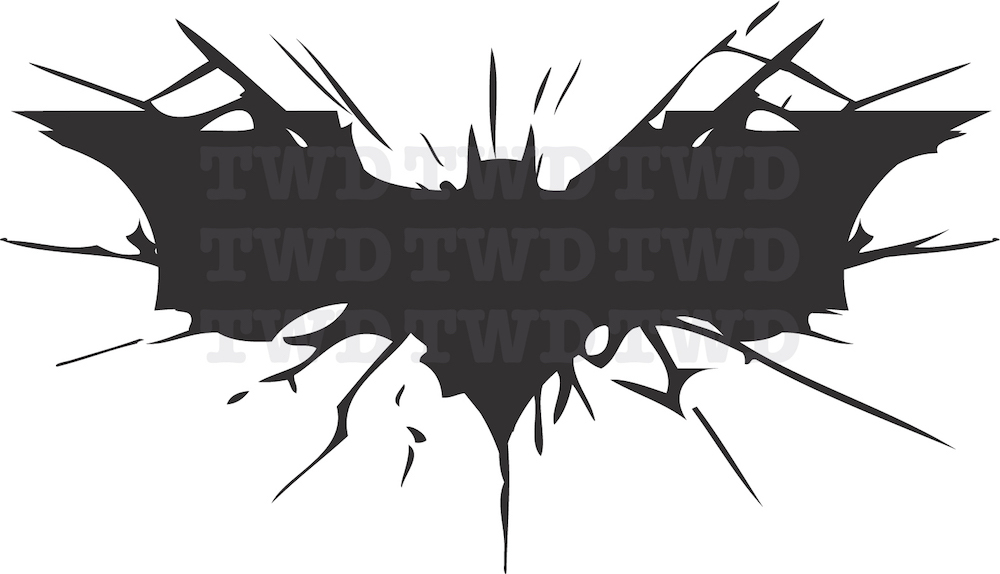 Batman Wall Decal, Dark Knight Wall Vinyl, Cracked Superhero Wall Sticker, a10