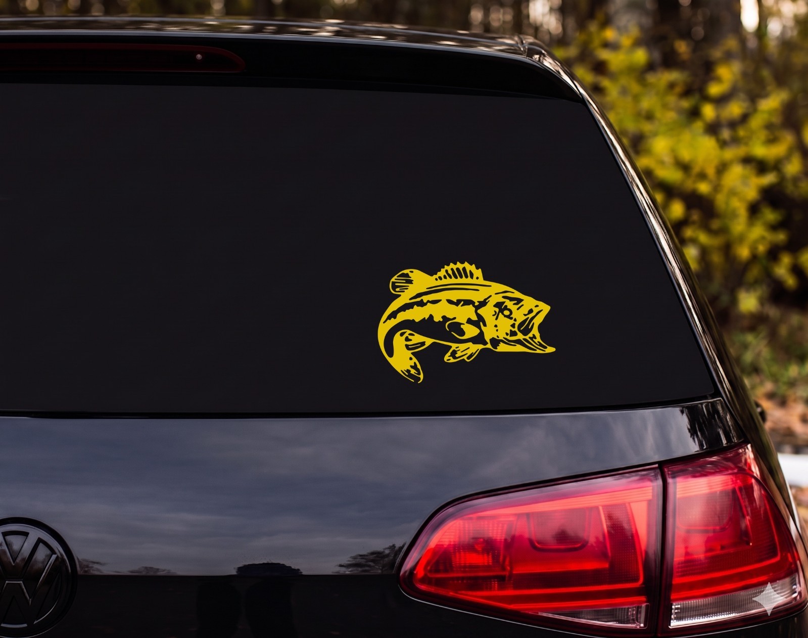 Largemouth Bass Jumping Vinyl Decal Sticker Outdoor Car Truck | Fishing Gift