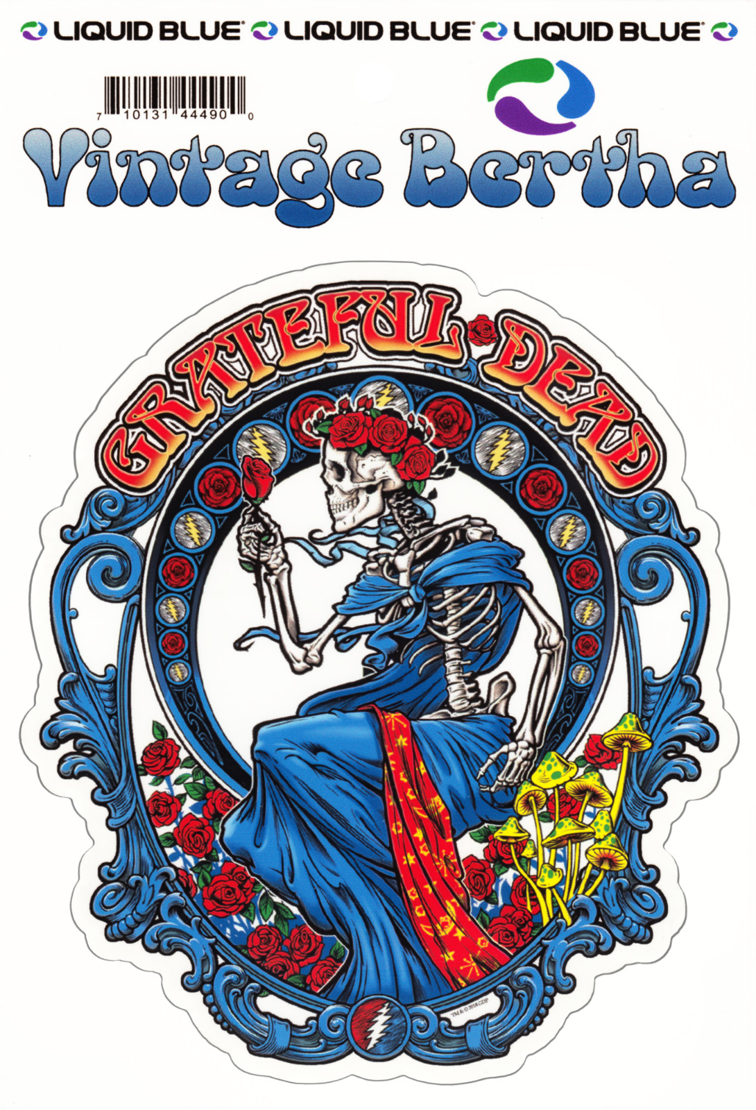 Sticker – Grateful Dead Bertha Skeleton Rock Music Band 60s Sixties Decal #5705