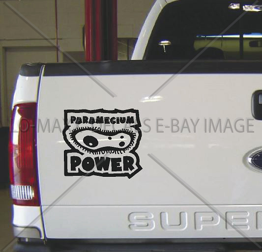 Paramecium Power One Celled Organism Art One Of A Kind Die-Cut Vinyl Decal