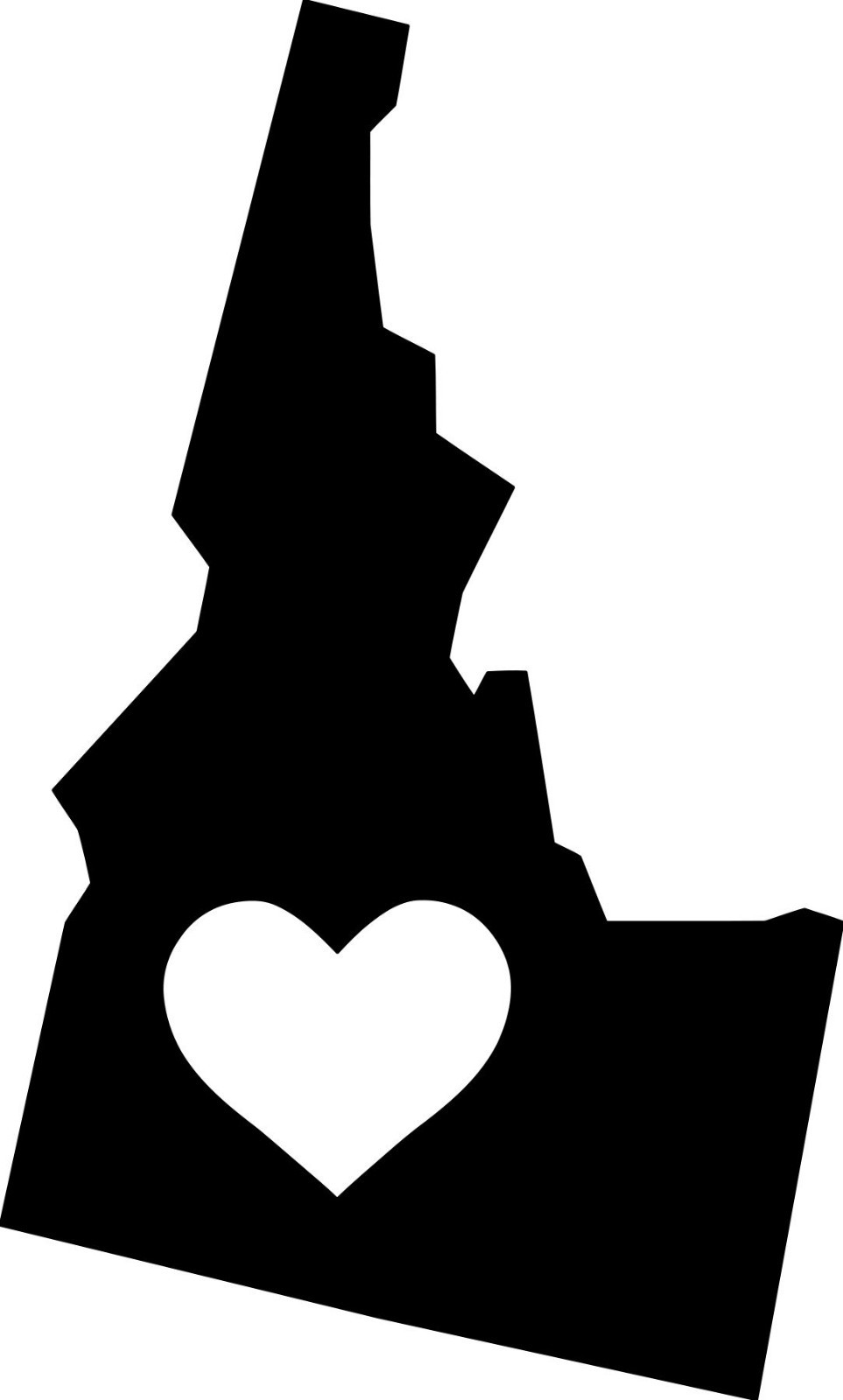 IDAHO HEART State Vinyl Decal Sticker 6" x 3.5" Love ID – FREE SHIPPING