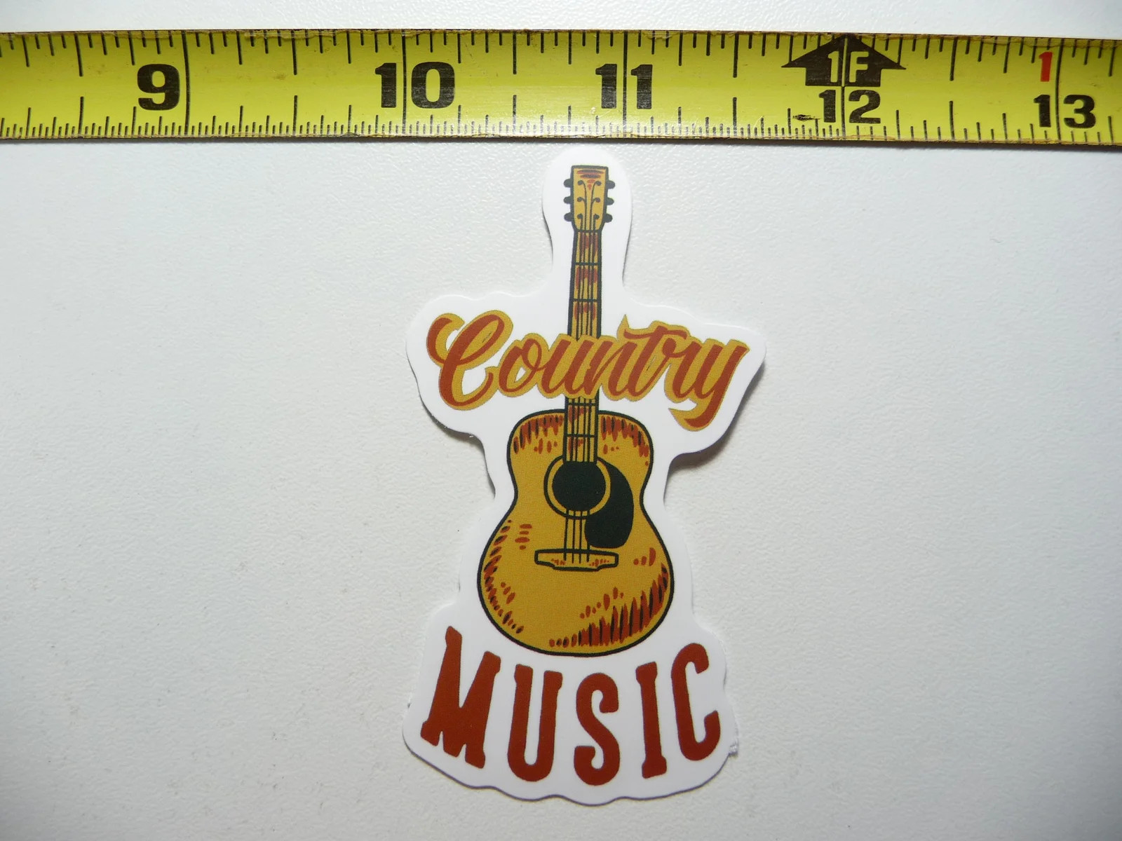 COUNTRY MUSIC CLASSIC ACOUSTIC GUITAR SMALL STICKER DECAL FAN STYLE BAND DANCE