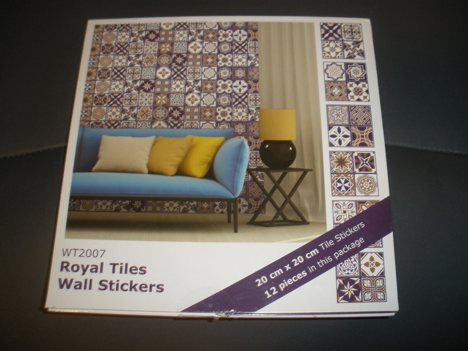 NEW but opened Royal Tiles Wall Stickers WT2007 12 Tiles 20 cm x 20 cm (SU106)