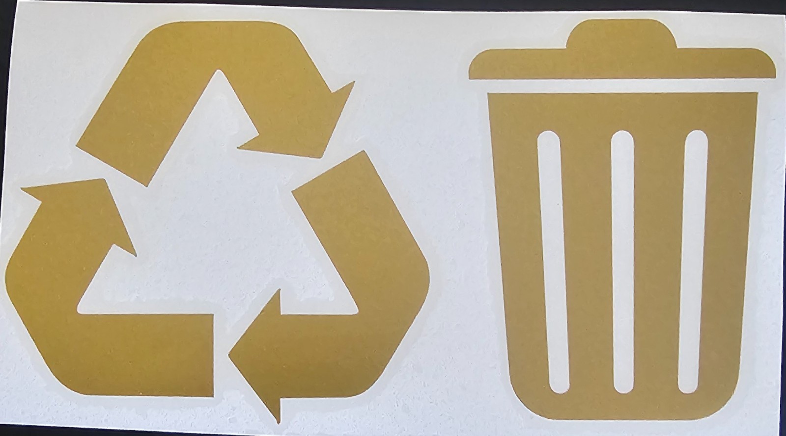 Multi Color-Trash and Recycle – sticker decals for home &office – 4 inch.