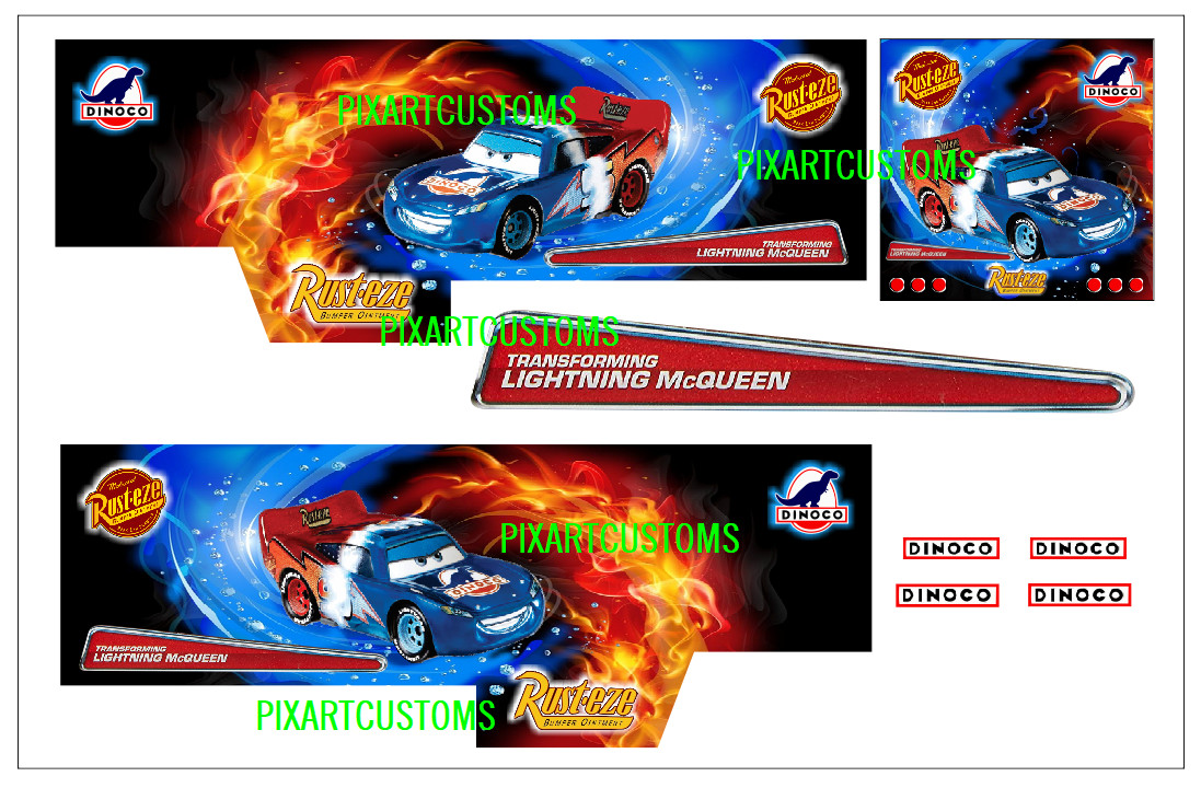 Pixar Cars Mack Hauler Transforming Lightning McQueen Sticker Set Read Descript-