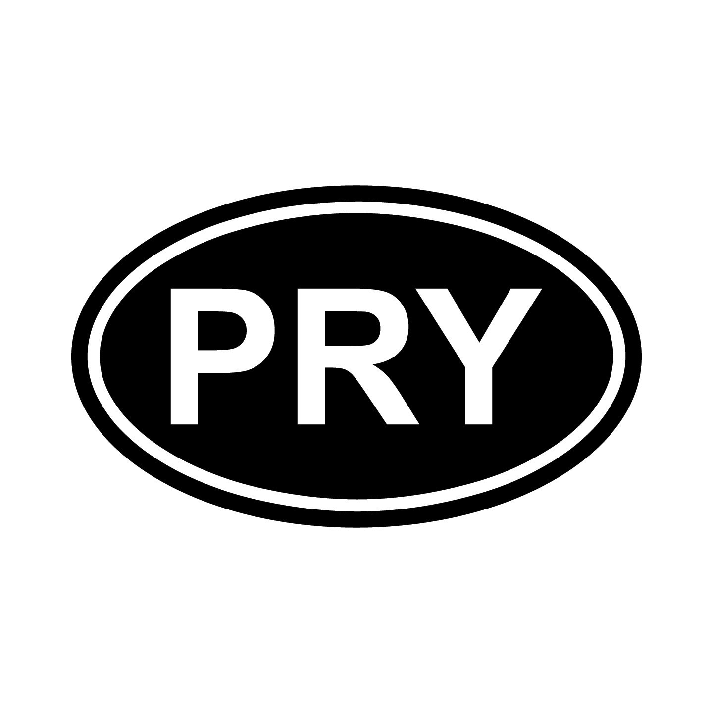 Paraguay PRY Oval Country Code Vinyl Decal Sticker for Car Window Laptop & Gifts