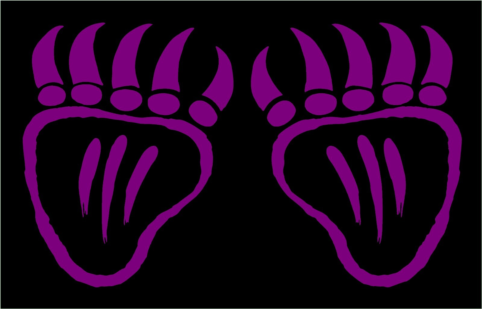 Bear Paws Decal Southwestern Tracks vinyl car window sticker mirrored image
