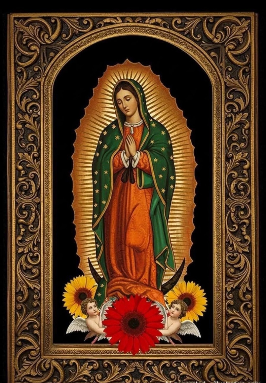 VIRGIN MARY X VIRGEN DE GUADALUPE X VYNIL HIGH-GLOSS STICKER X 4 INCHES