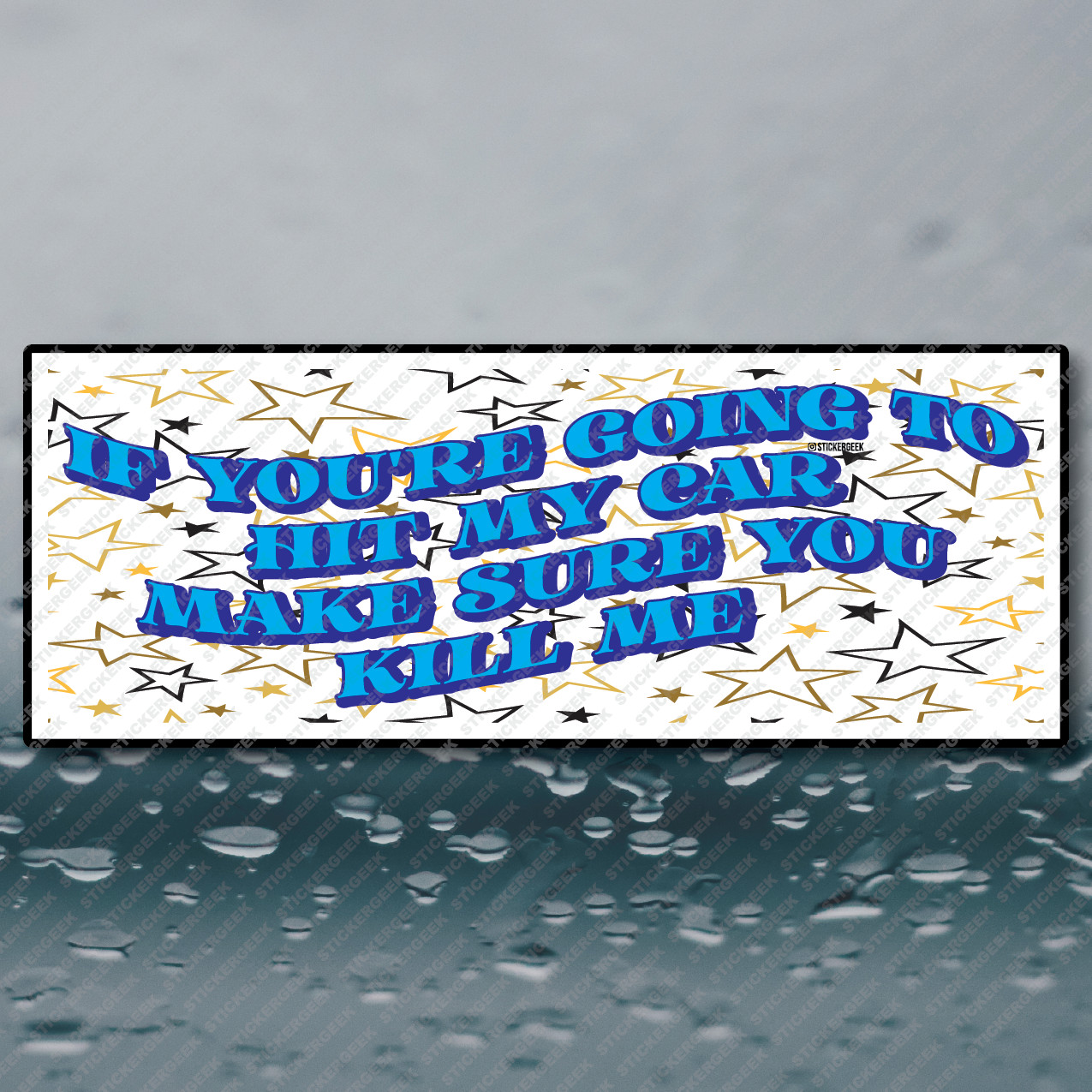 If You're Going To Hit Me Make Sure You Kill Funny Meme Prank Bumper Sticker 8×3