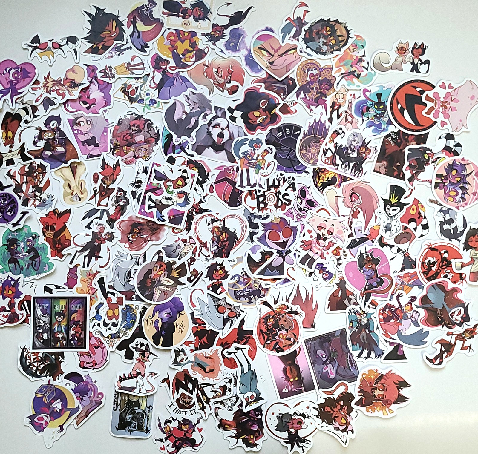 120pcs Helluva Boss Anime Vinyl Stickers for Phone Cases, Laptops, Skateboards