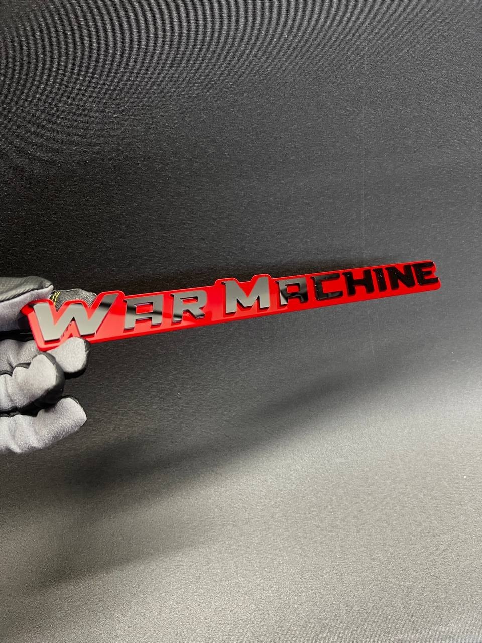 1PC WAR MACHINE Custom 3D Text Car Badge Fender Emblem Tailgate Toolbox Decal