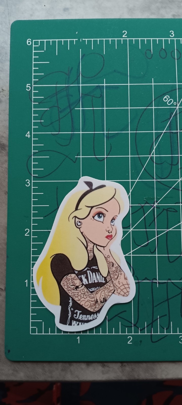 DARK DISNEY PRINCESS VYNIL STICKER 3X2 INCHES