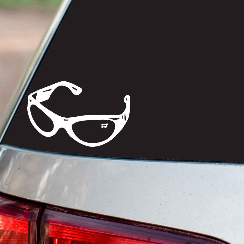 Goggles sticker reading glasses sticker regular and Chrome Mirror Vinyl Colors