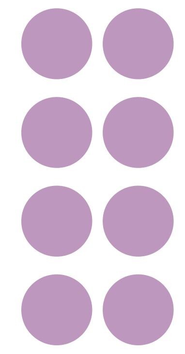 2" Lilac Round Label Dots Stickers Color Coding Inventory 2 Inch Dot
