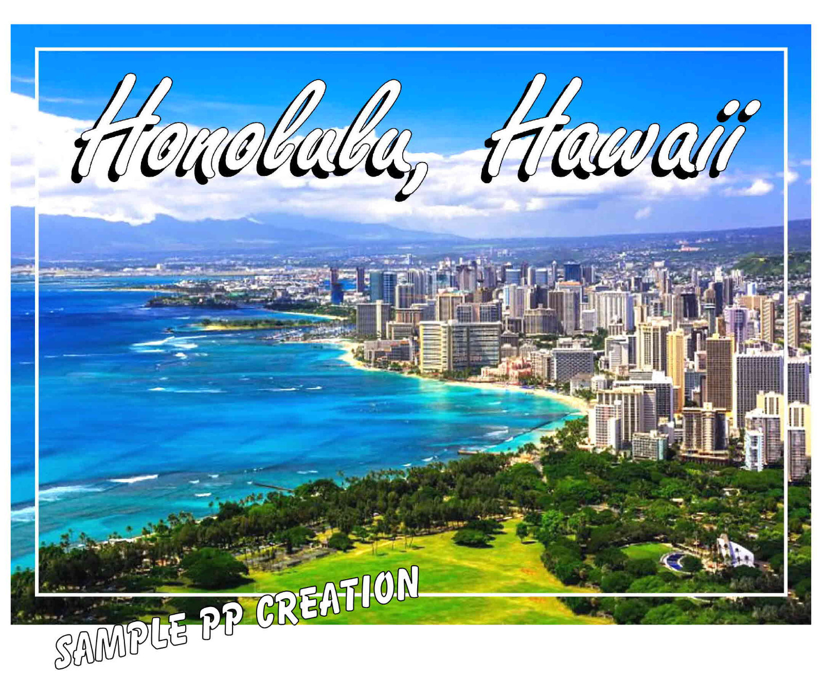 HONOLULU photo fridge MAGNET 4 X 3 inches TRAVEL