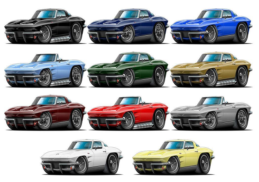 1963 Corvette Split Window Coupe My Garage My Rules Wall Art Graphic Sticker