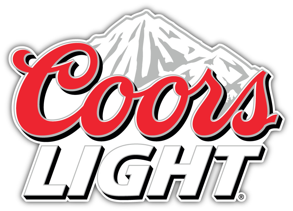 Coors Light Logo Mountain Car Bumper Sticker Decal – 3", 5" or 6"