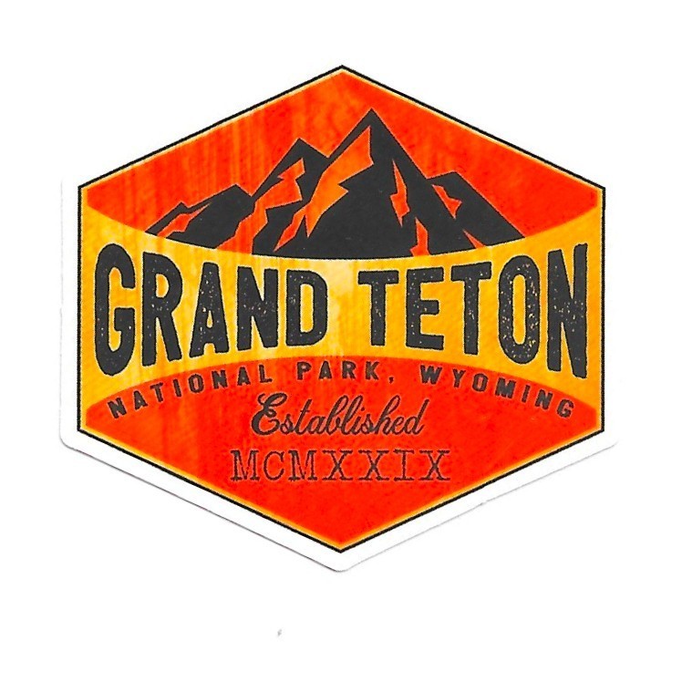 Grand Teton National Park Wyoming Vinyl Sticker Journal Scrapbook Die Cut