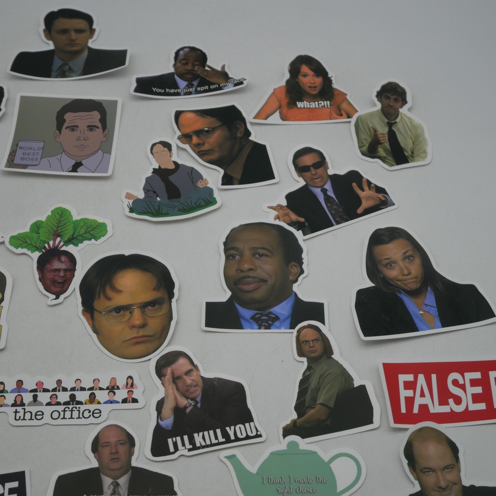 46 The Office Stickers Michael Dwight Jim Stanley Kevin Vinyl Laptop Bottle