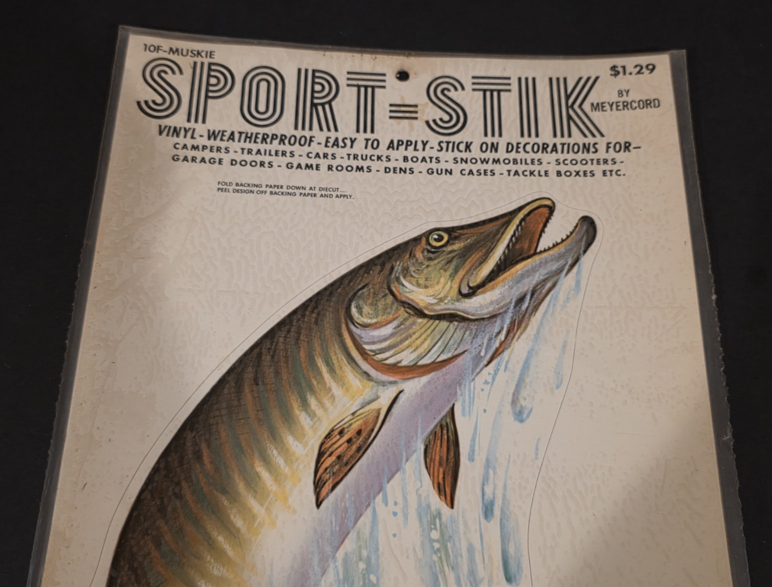 1960's-70's SPORT STIK Original Vinyl Sticker-Decal-UNUSED-Great Display-NOS