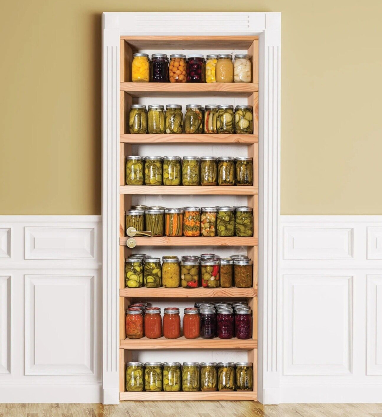 Pantry Door Decal, Peel'n'Stick, Laminated Sticker, Cover, Mural. Single Piece