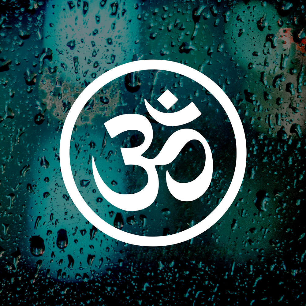 YOGA BUDDHIST OM SYMBOL Vinyl Decal Car Wall Laptop Sticker CHOOSE SIZE White