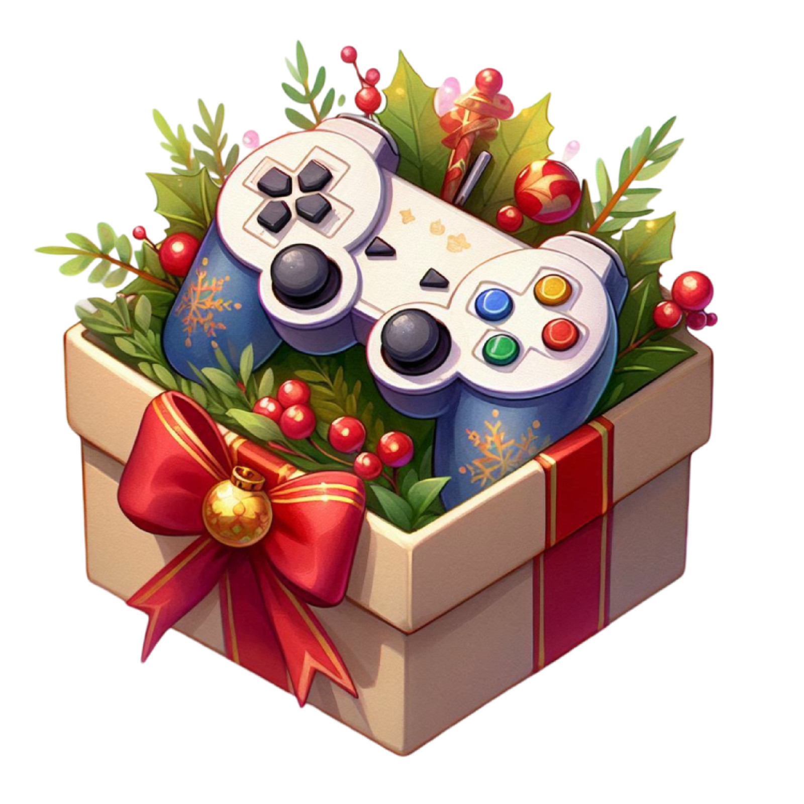 Christmas Game Controller Wall Decal Sticker 18X18cm Large
