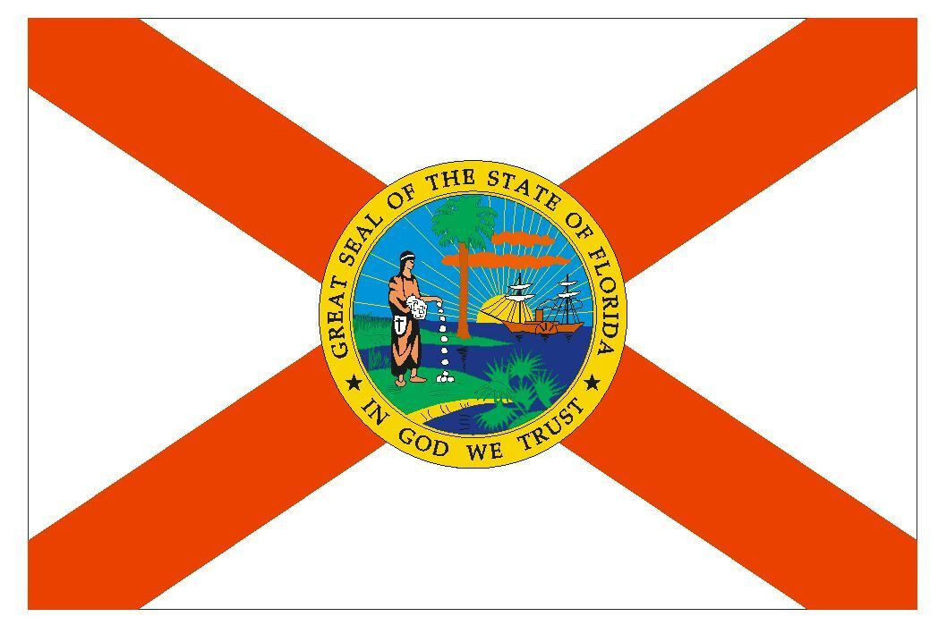 Florida State Flag Sticker Decal F168