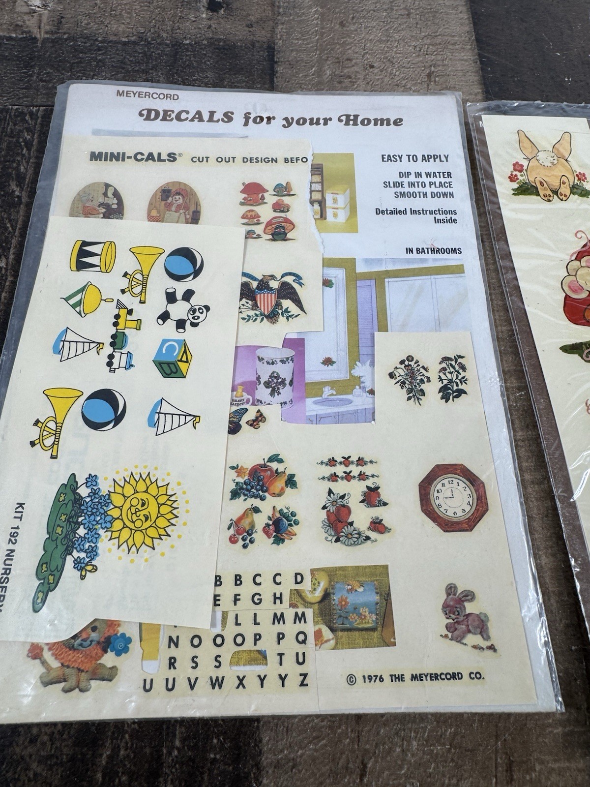 Vintage 1976-77 Meyercord Co. Decal Stickers – 2 Asst packages – A few missing