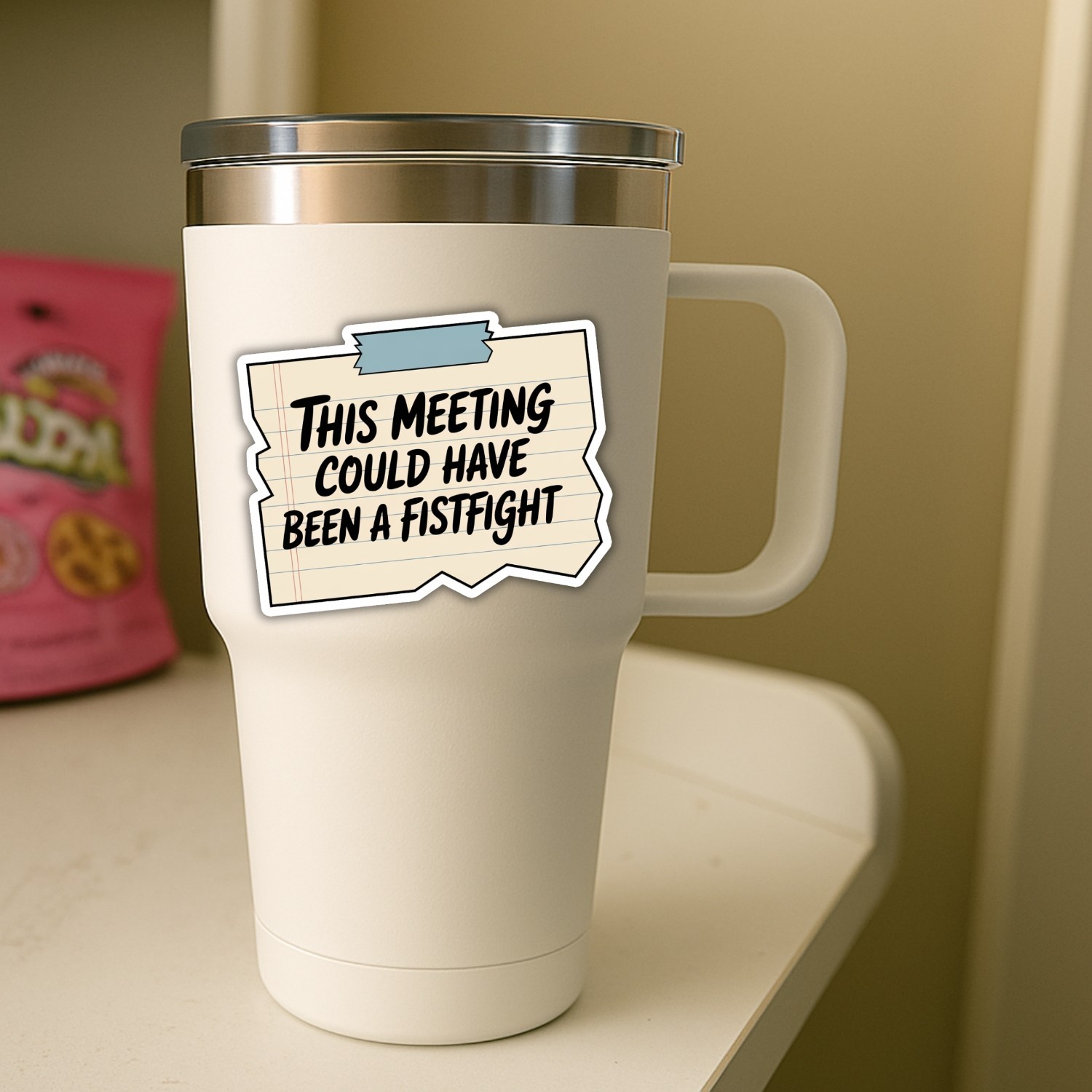 4PCS This Meeting Could Have Been a Fistfight Stickers – Funny Office Decal