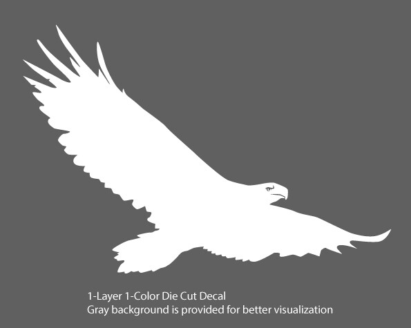 Wildlife / Birds – Eagle 1 Soaring Flying 6Yrs Film Outdoor Decal Vinyl Sticker