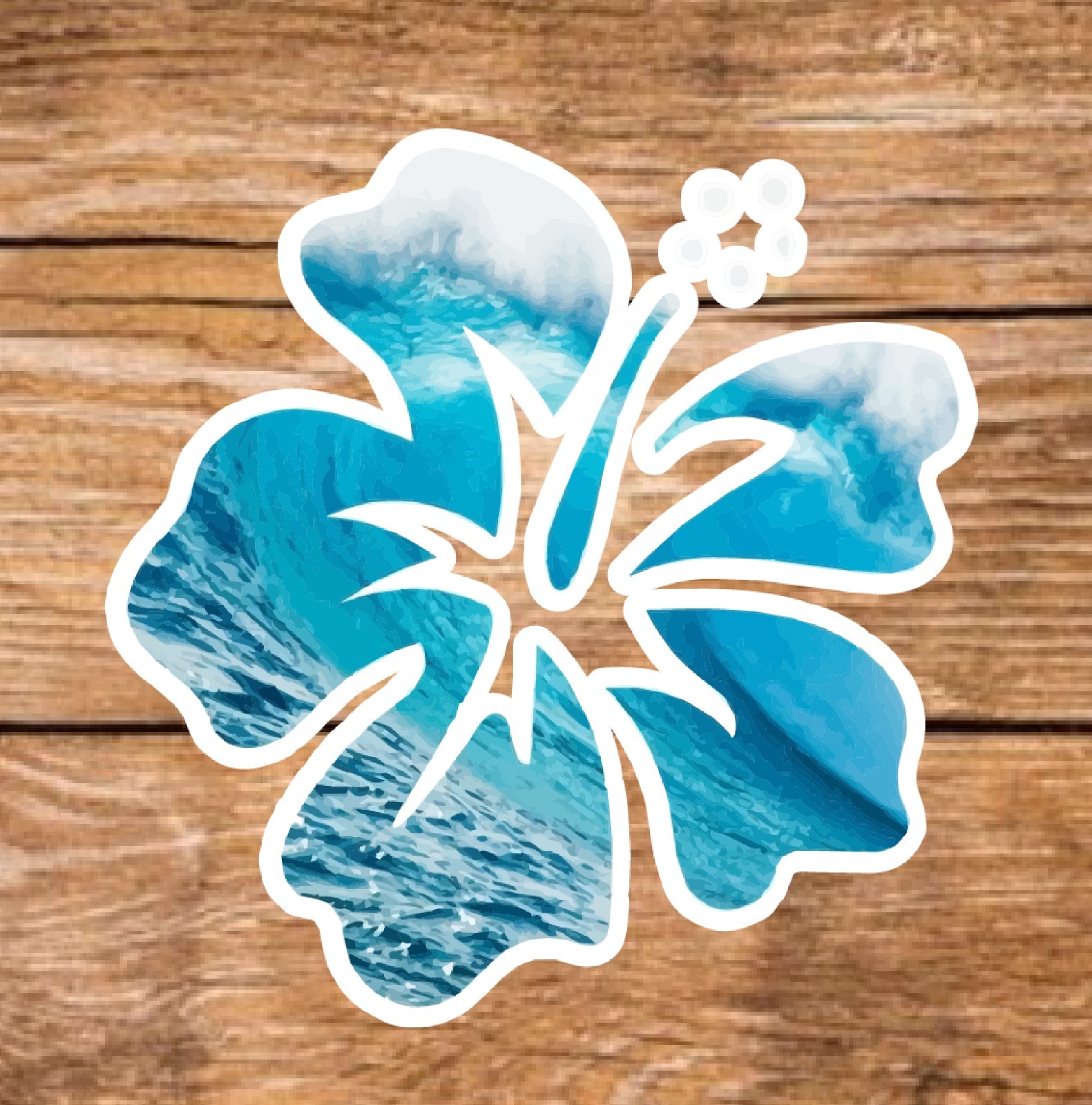 Flower – 2 Pages (18 Sticker Set) 2in, Waterproof, Glossy Finish Vinyl.