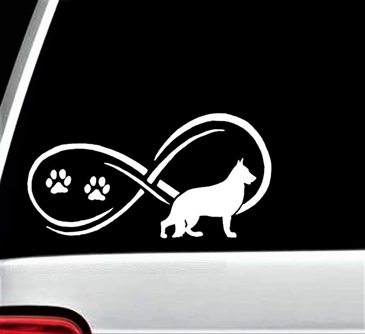 German Shepherd Dog Infinity Decal Sticker for Car Laptop H1001