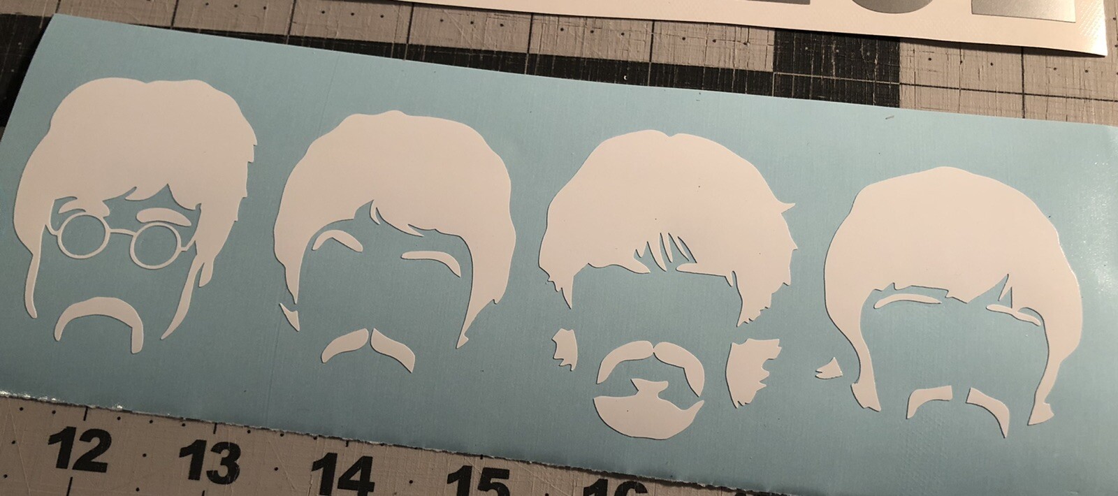 Vinyl Decal for Window – The Beatles (Faces), Various Colors & Sizes