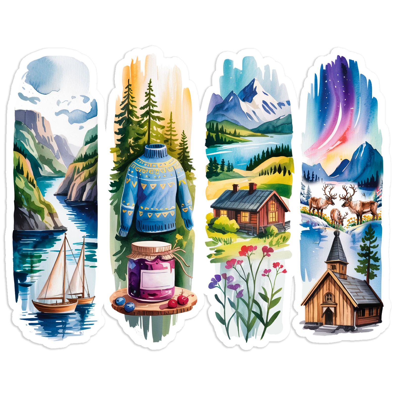 Brush Stroke Norway – Vinyl Decal Sticker – Car Window Laptop – #154