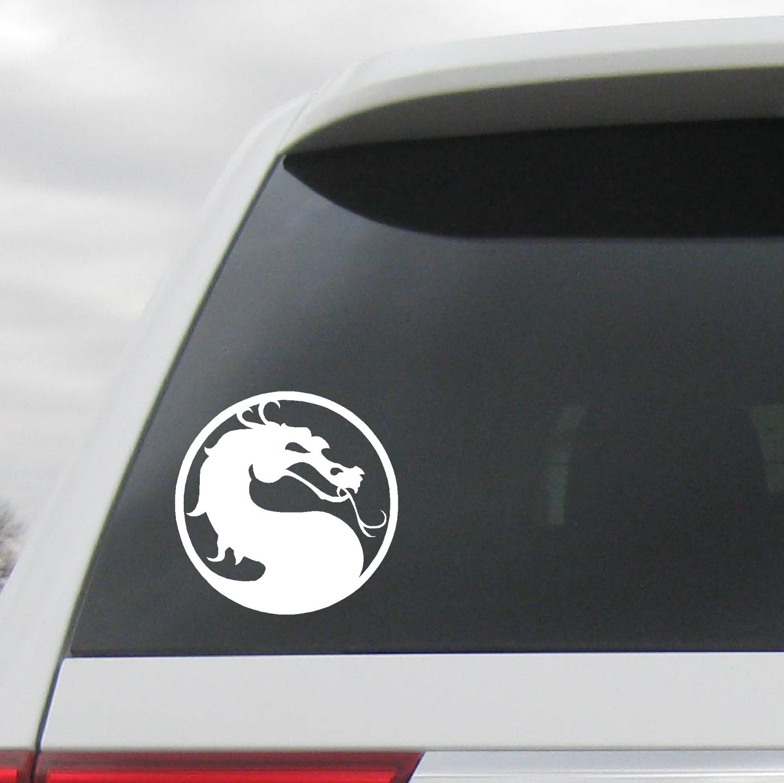 DRAGON DECAL YIN YANG STYLE DRAGON FACE CHINESE FANTASY CAR TRUCK WINDOW