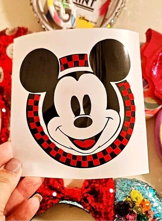 Mickey Mouse Disney Die-cut Vinyl Decal Sticker Logo Ears Shape