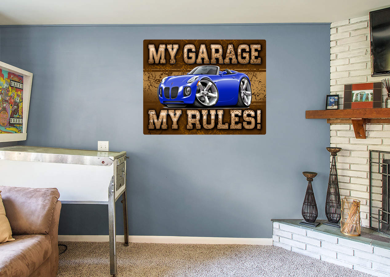 Pontiac Solstice Convertible My Garage My Rules Wall Art Graphic Sticker