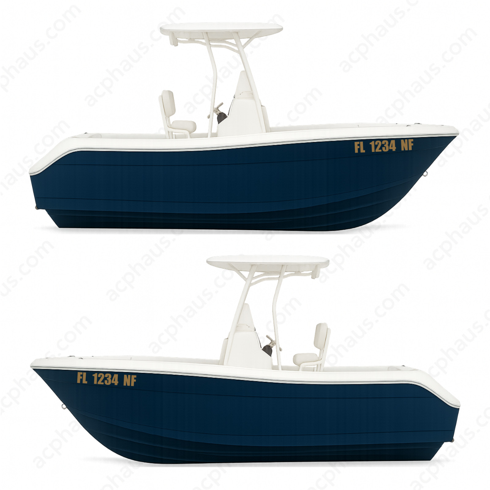 Boat Registration Numbers Decals – Custom ORACAL 751C Vinyl – Right & Left Set