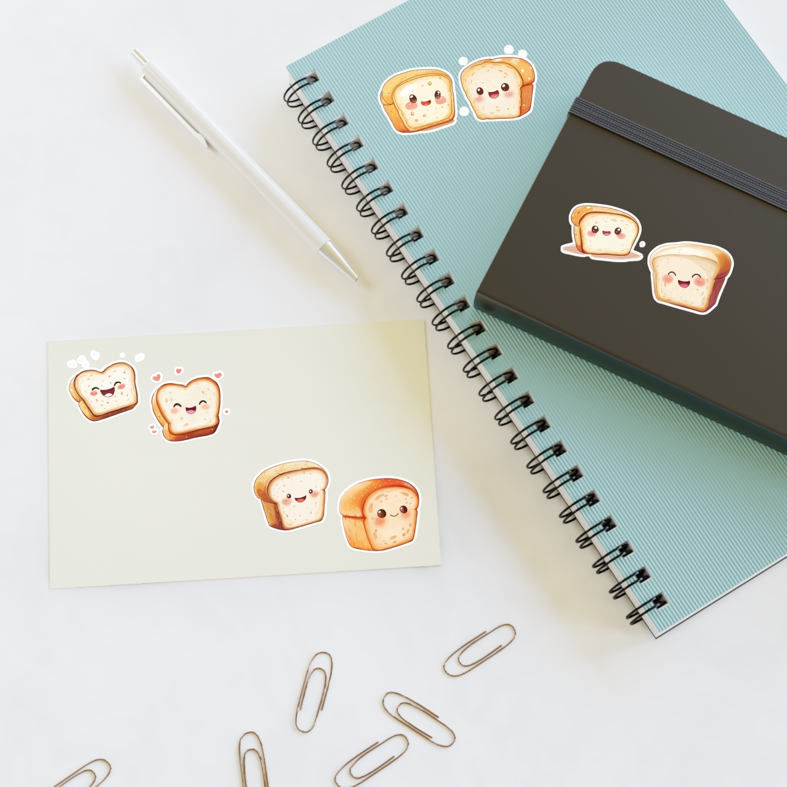 Cute Bread Sticker Sheets – Perfect for Journals, Scrapbooking, Planners,