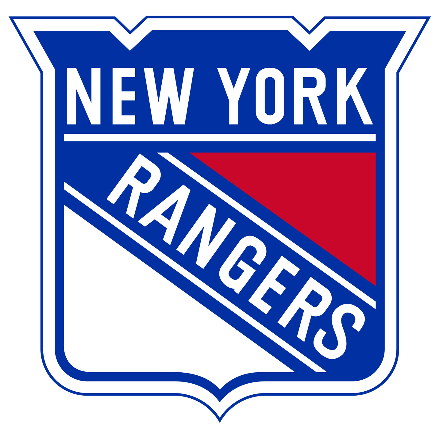 New York Blue Red Hockey Weather Resistant Vinyl Sticker/Decal 04