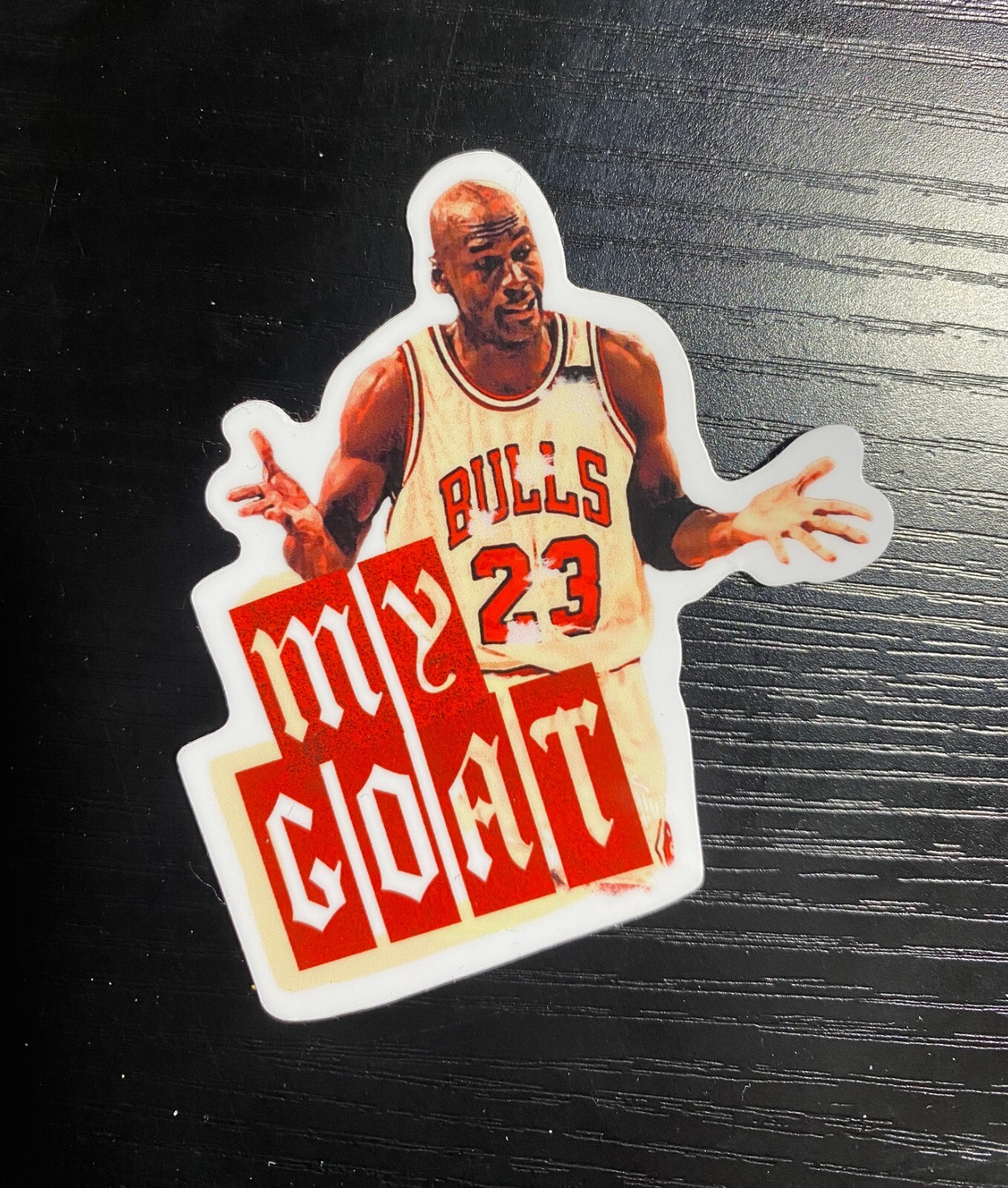 3" x 2" Michael Jordan 'MY GOAT' Vinyl Matte Sticker