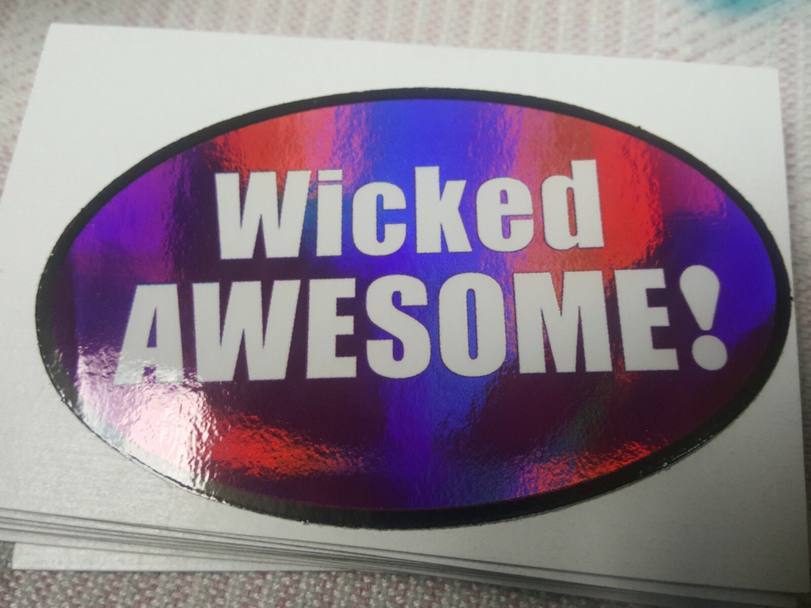 Decal Sticker Wicked Awesome! 2.5x 4